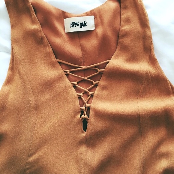 HIPPIE LOVE Rust Mustard Yellow Dress - Picture 5 of 6